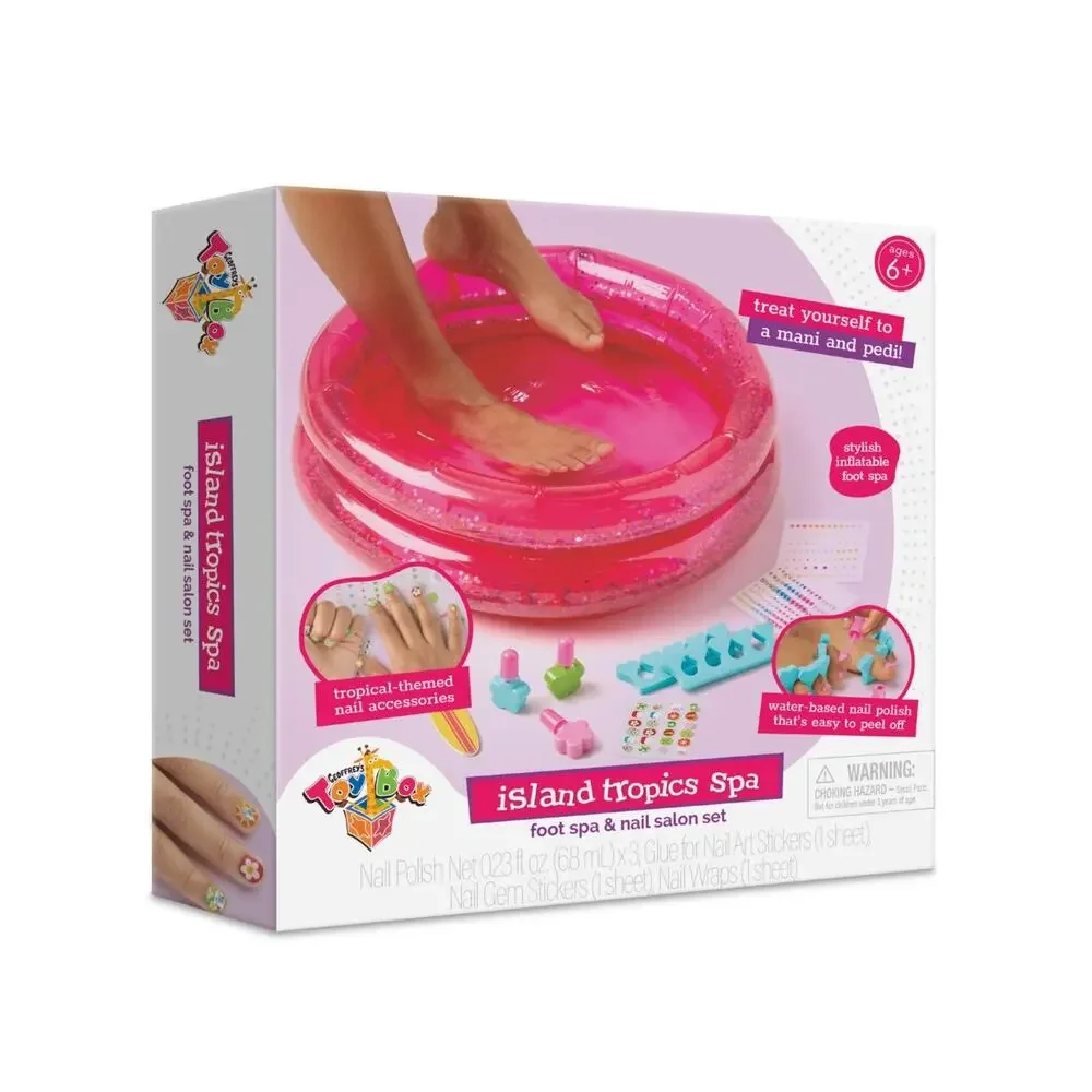 Geoffrey's Toy Box Island Tropics Foot Spa Nail Salon Kit  Ages 5-7 NWT